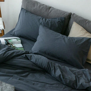 100% Cotton solid dyed bedding set