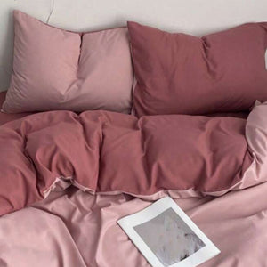 100% Polyester solid dyed bedding set